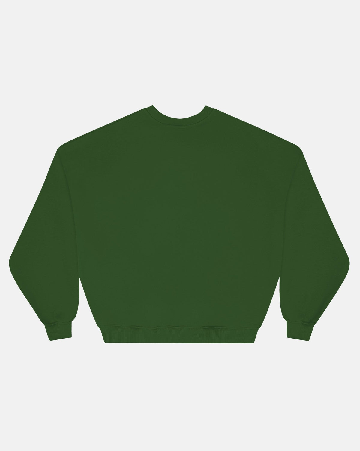 HARPER CREWNECK GREEN & YELLOW - green logo print crewneck sweatshirt, back view - Cold Culture #packshot
