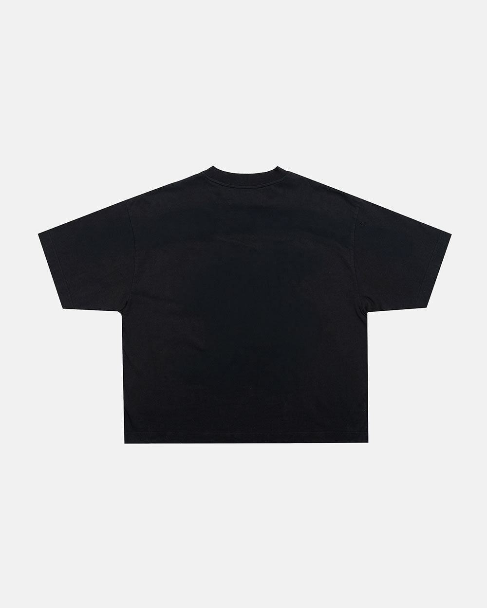 HOT TEE BLACK - black slogan print tee, back view - Cold Culture #packshot