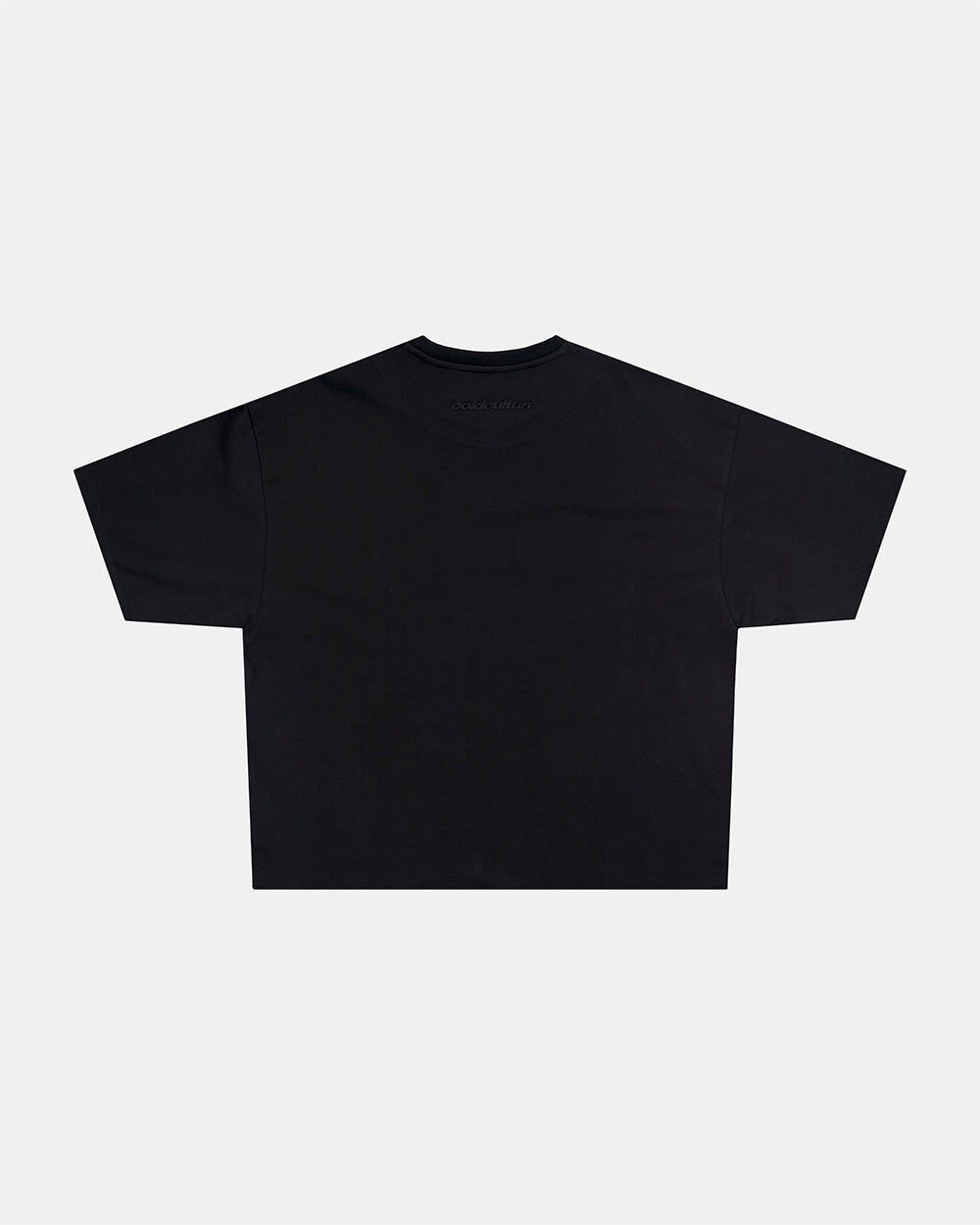 HUNTER TEE BLACK - black graphic print tee, back view - Cold Culture #packshot