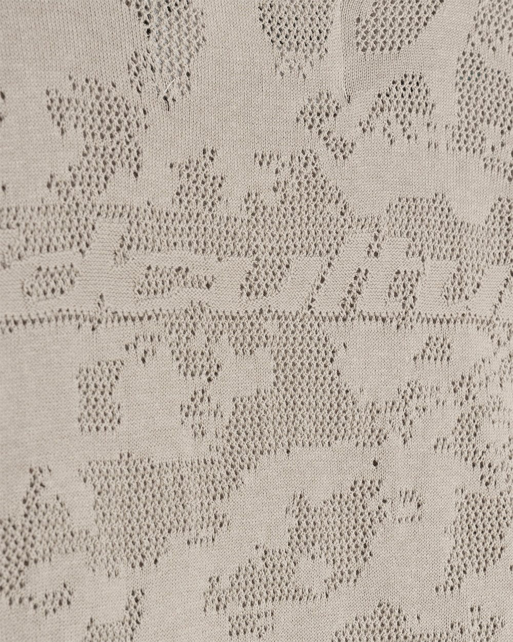 HURRACAINE LONGSLEEVE KNIT BEIGE - beige camo knit sweater, detail close-up - Cold Culture