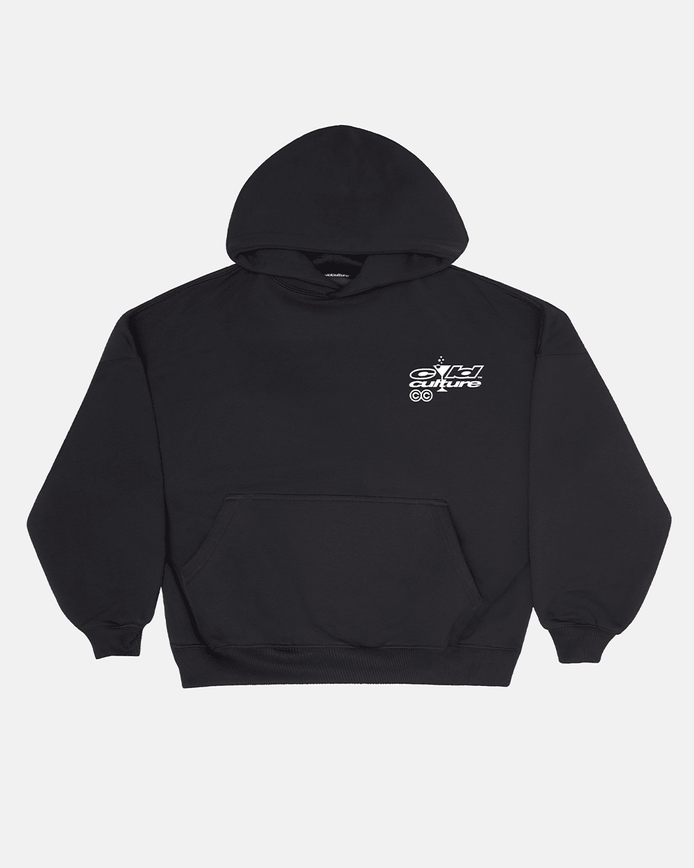 I SWEAR ITS WATER HOODIE BLACK - black graphic print hoodie, front view - Cold Culture #packshot