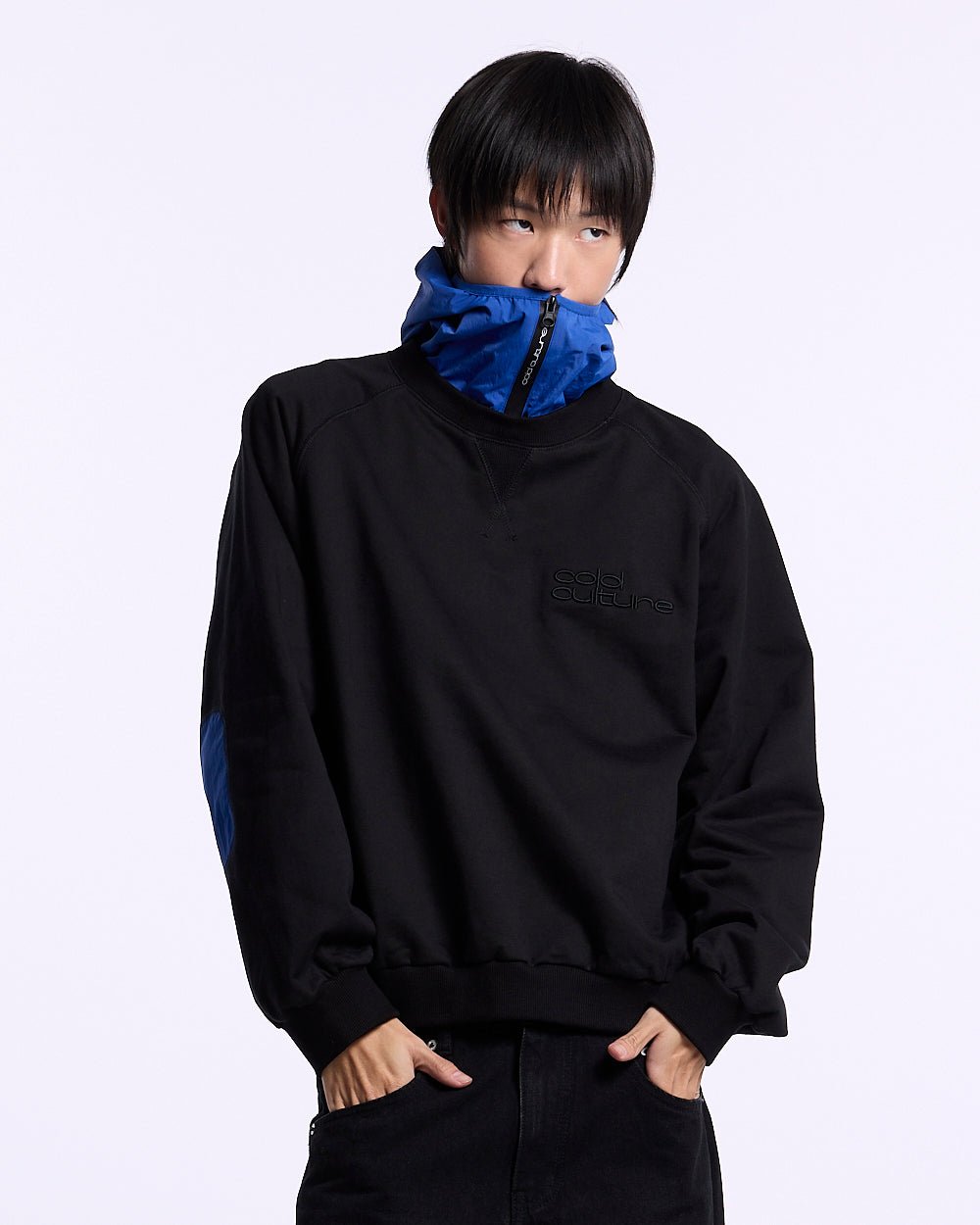 INTERCEPT CREWNECK BLACK AND NAVY - Cold Culture #man