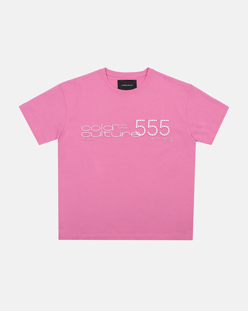 JUICY TEE PINK - pink graphic print tee, front view - Cold Culture #woman