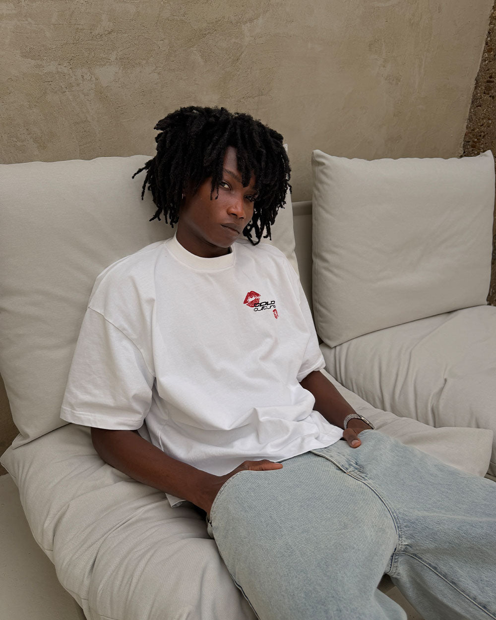 KISS IN THE ASTROS TEE WHITE - Cold Culture