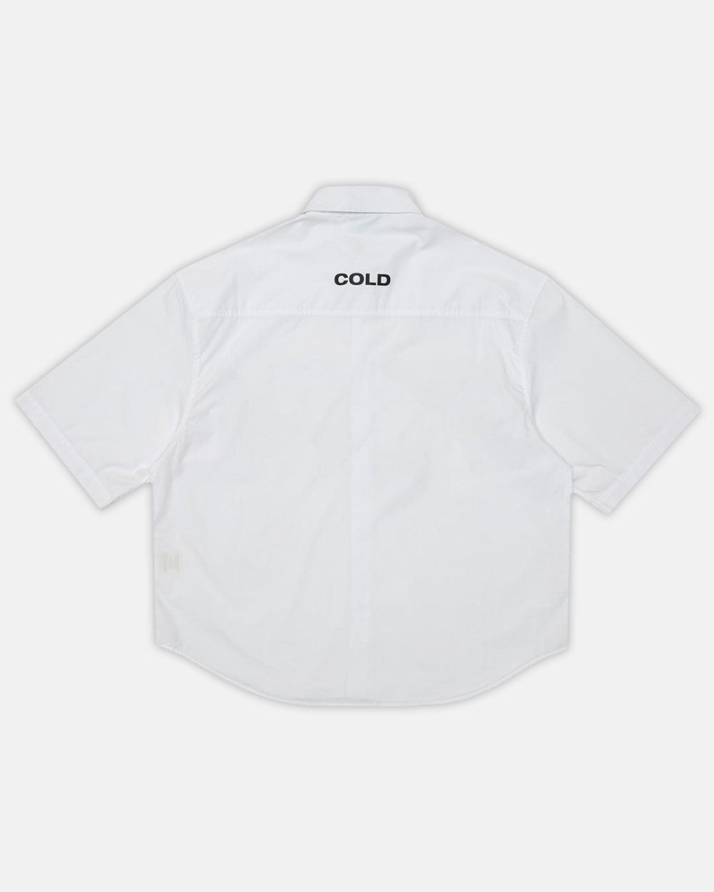 LEGACY SHIRT WHITE - white graphic print short sleeve shirt, back view - Cold Culture #packshot