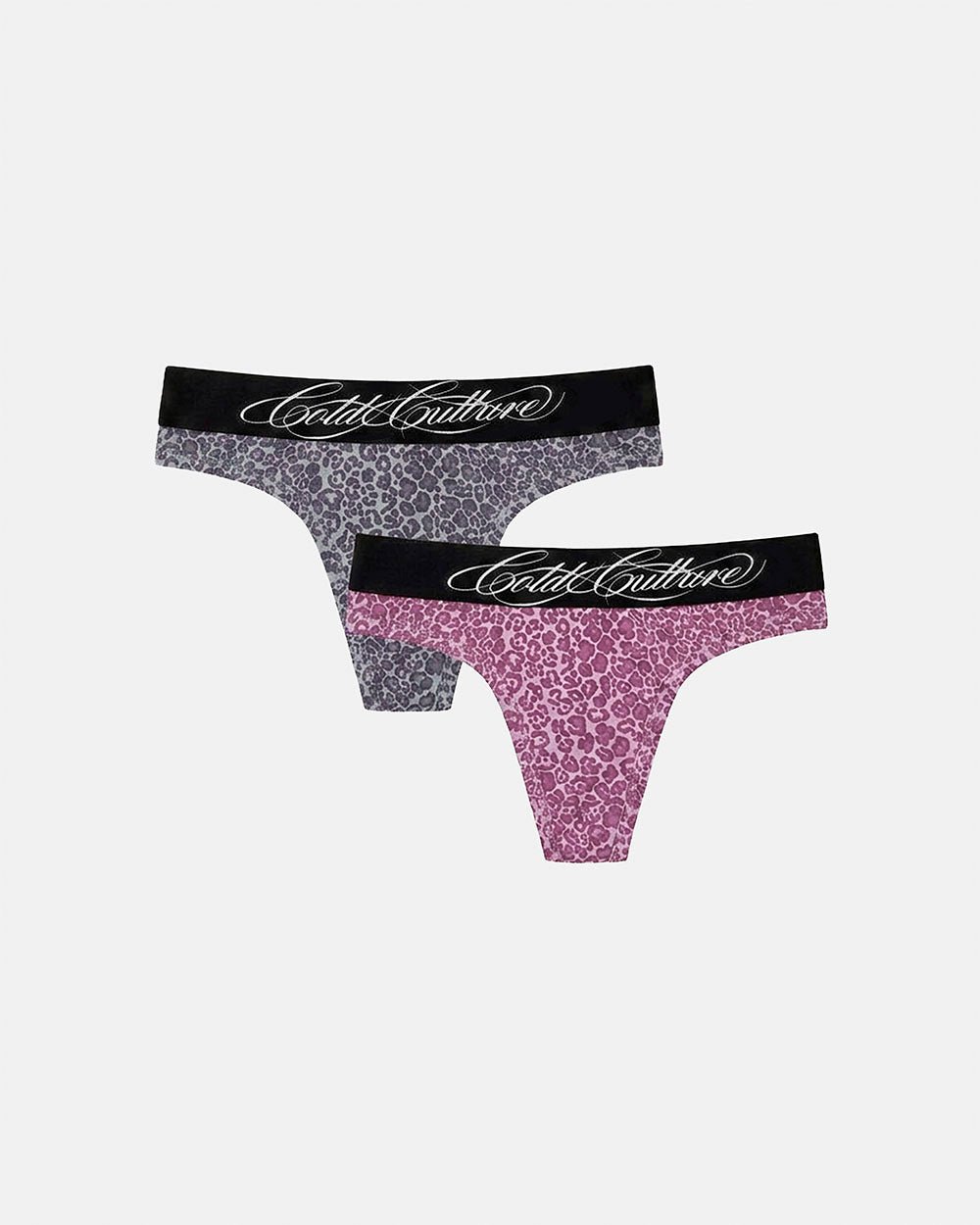 LEOPARD THONG 2 PACK LEOPARD - Cold Culture