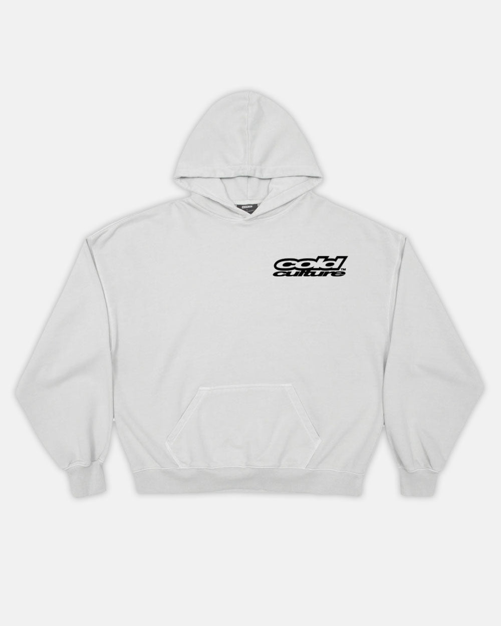 LOLLIPOP HOODIE LIGHT GREY - light grey graphic print hoodie, front view - Cold Culture #packshot