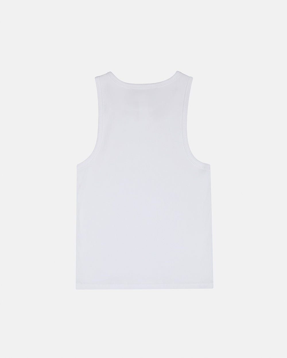 LOW KEY BASIC TANK TOP 2 PACK WHITE & BLACK - black and white ribbed tank tops, back view - Cold Culture #packshot