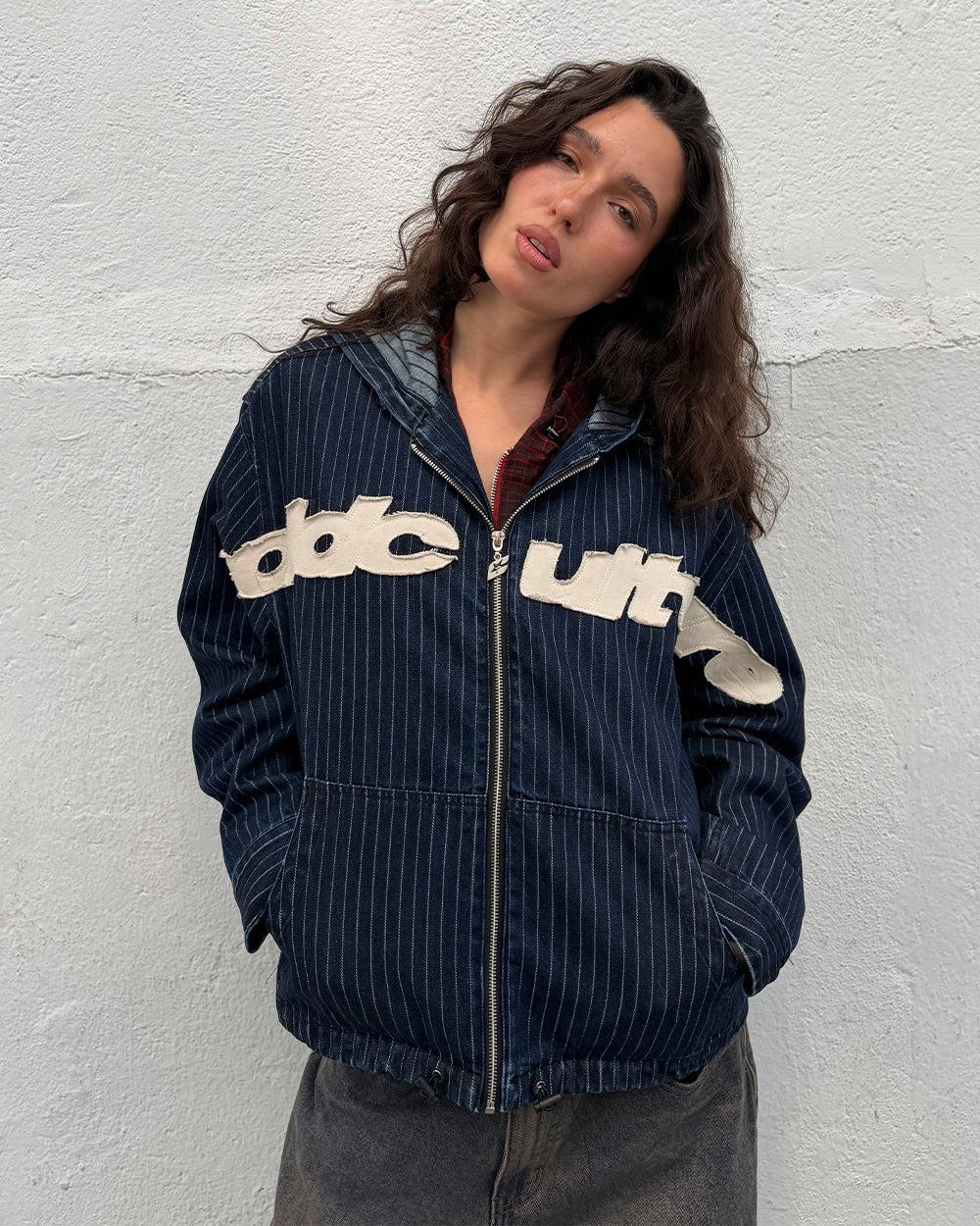 MEMPHIS HOODED SHIRT BLUE DENIM - blue denim hooded jacket, street style shot - Cold Culture #woman