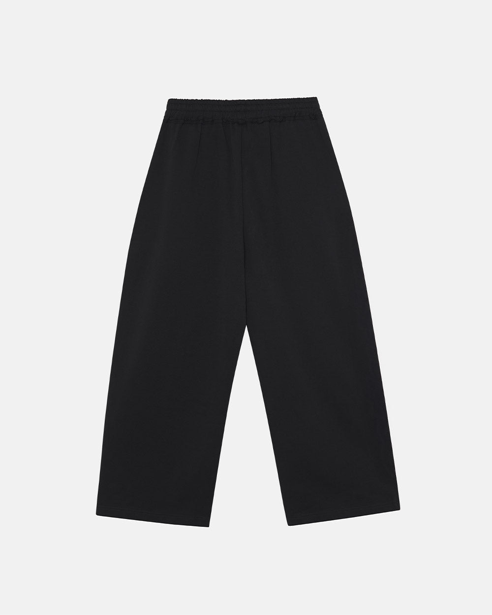 MIDNIGHT SET SWEATPANT BLACK - black logo print sweatpants, back view - Cold Culture #packshot