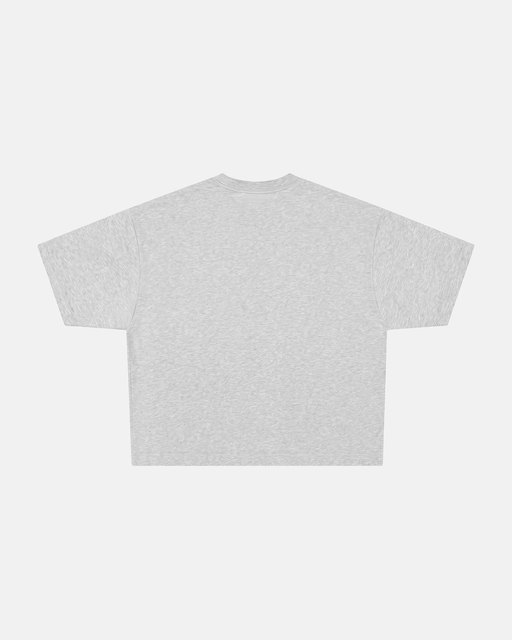 MONTANA TEE HEATHER GREY - heather grey boxy tee, back view - Cold Culture #packshot