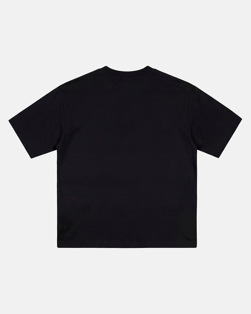 OPERA TEE BLACK - black horse print tee, back view - Cold Culture #packshot