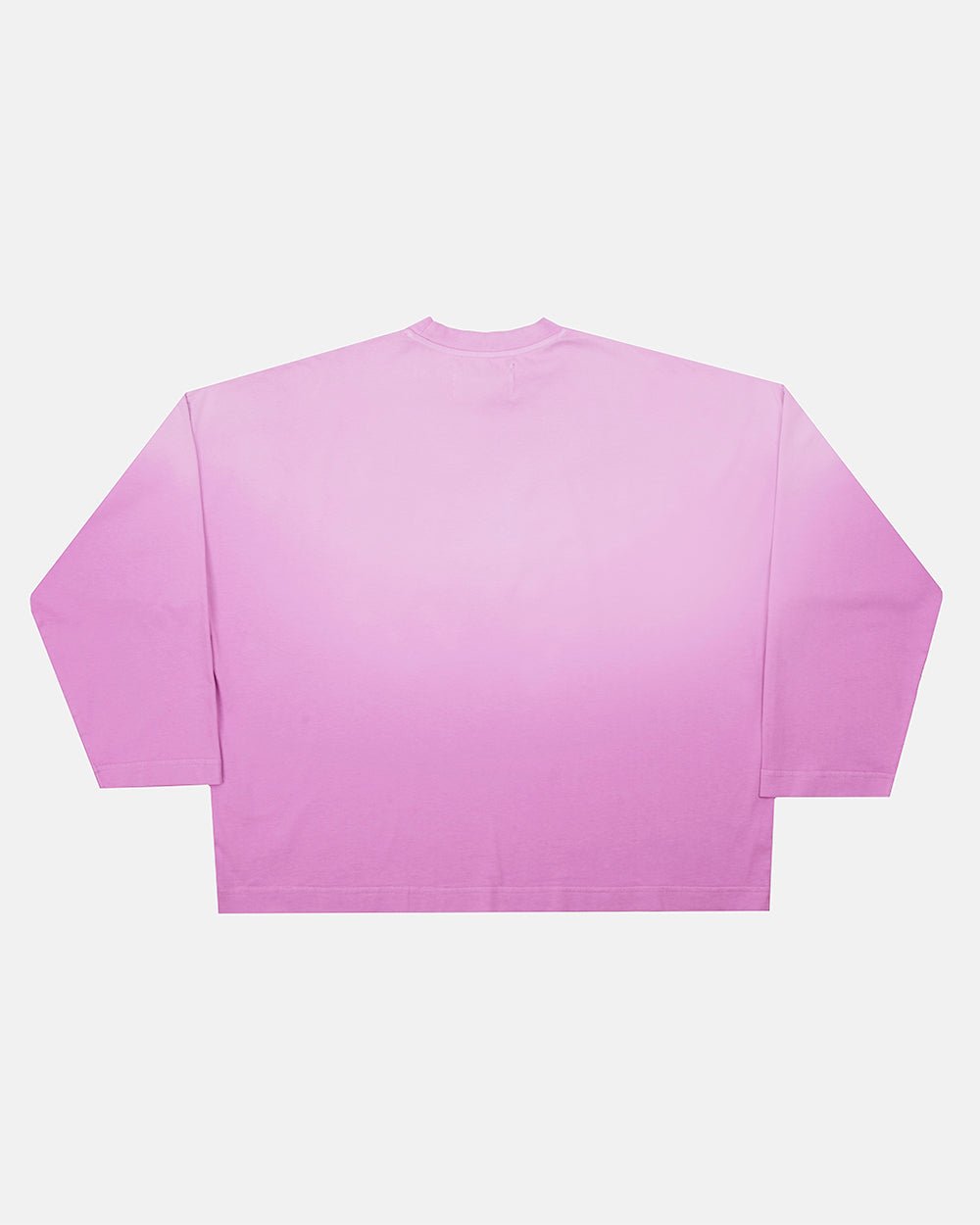 OUT OF THE OFFICE LONGSLEEVE PINK - pink graphic print longsleeve tee, back view - Cold Culture #packshot