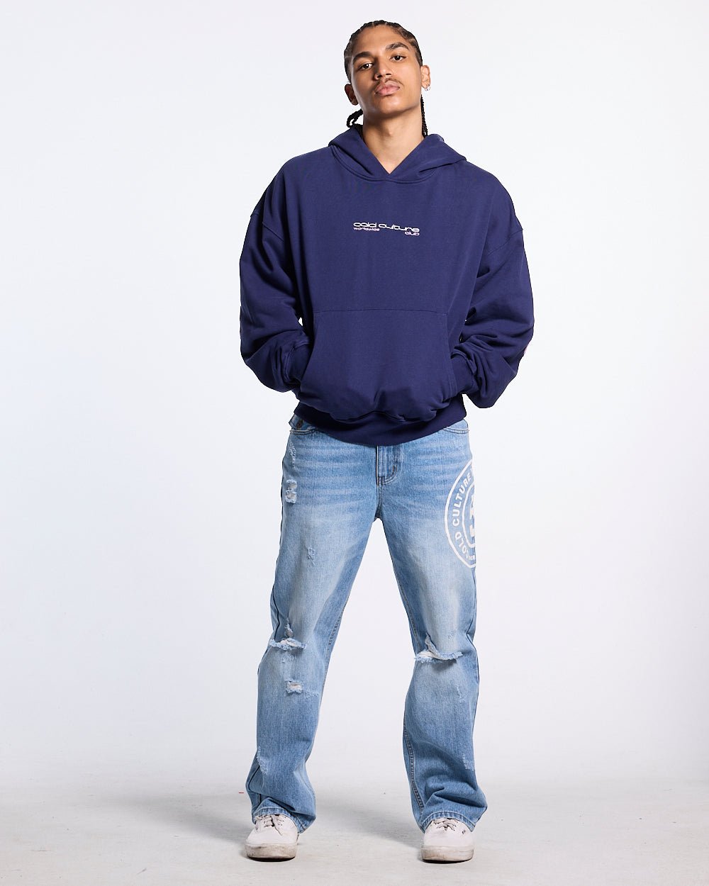 OVERTAKE HOODIE NAVY - Cold Culture #man