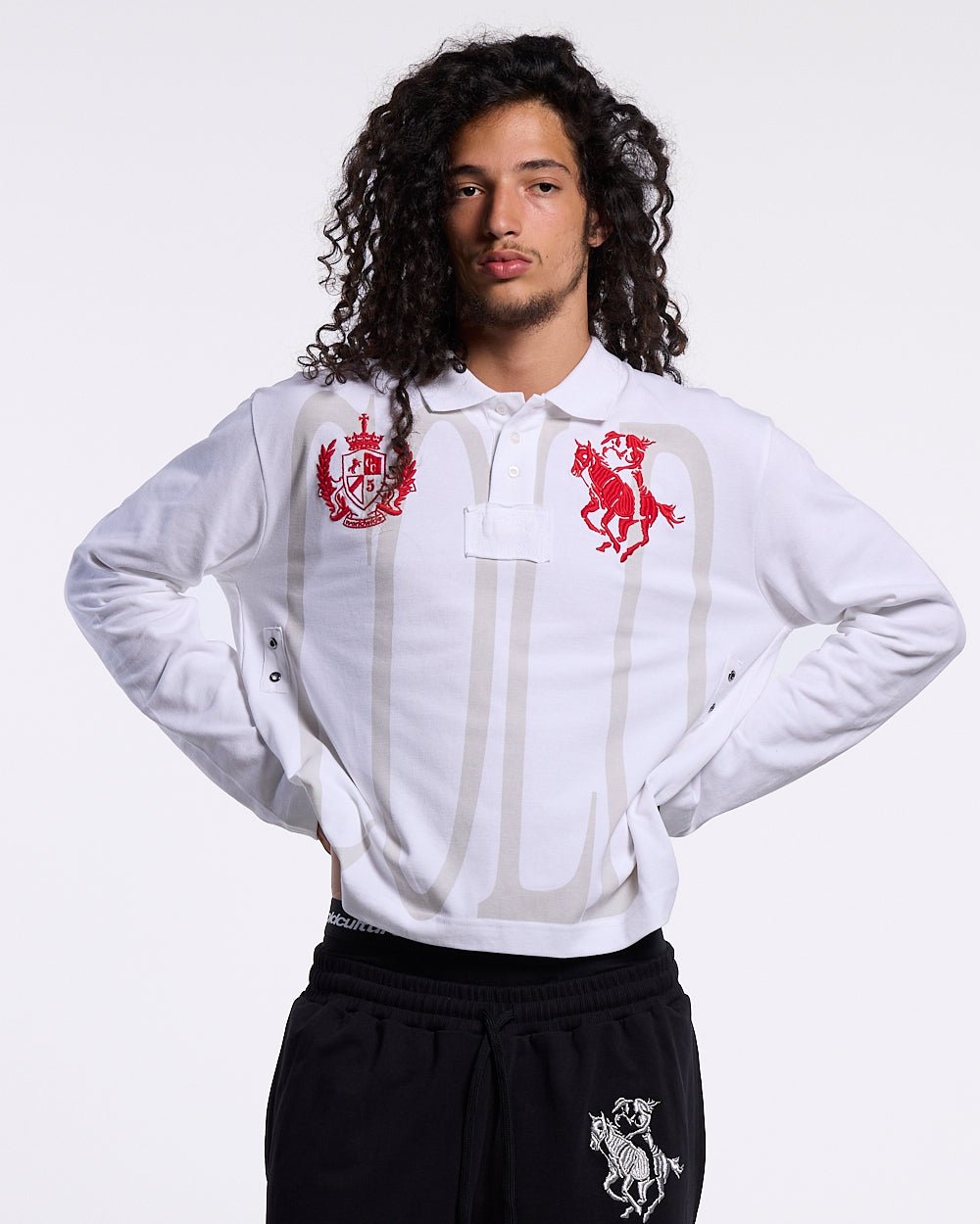 PAUSE LONGSLEEVE POLO WHITE - Cold Culture #man