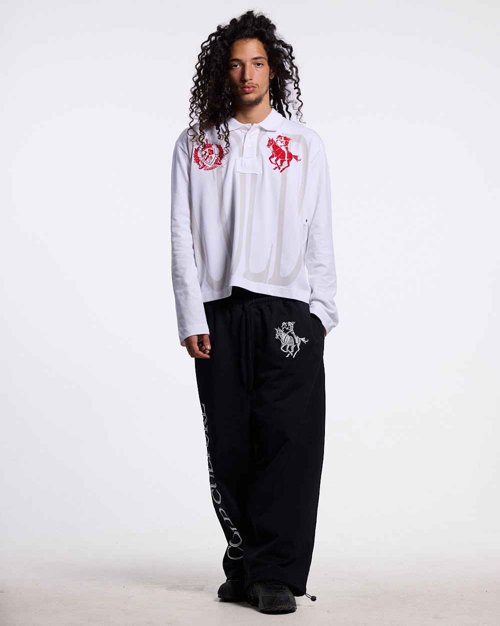 PAUSE LONGSLEEVE POLO WHITE - Cold Culture #man