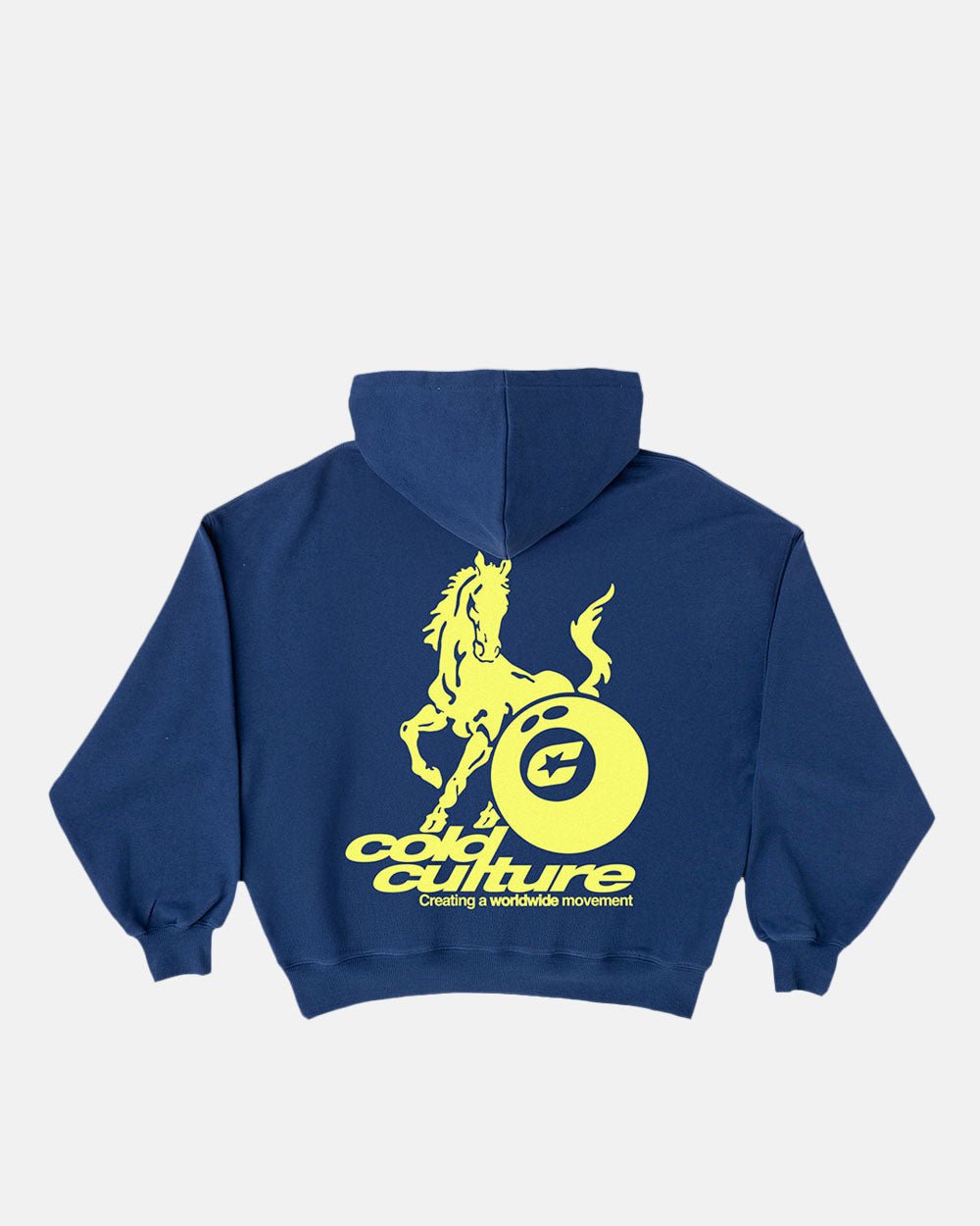 PLAYING HORSE HOODIE NAUTICAL BLUE - COLD CULTURE #packshot