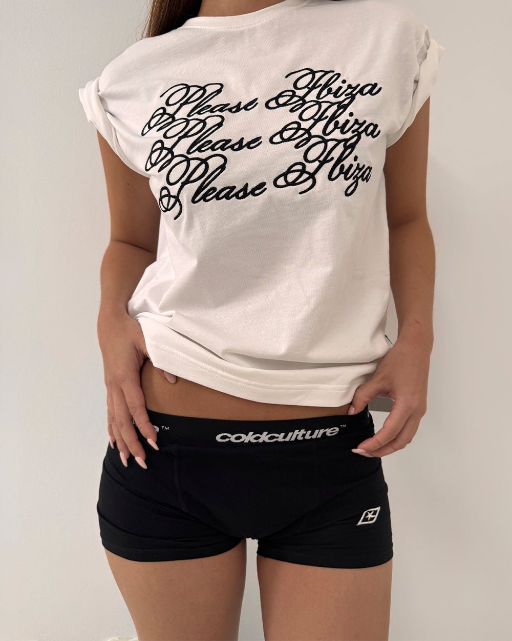 PLEASE IBIZA REGULAR TEE WHITE - Cold Culture #woman