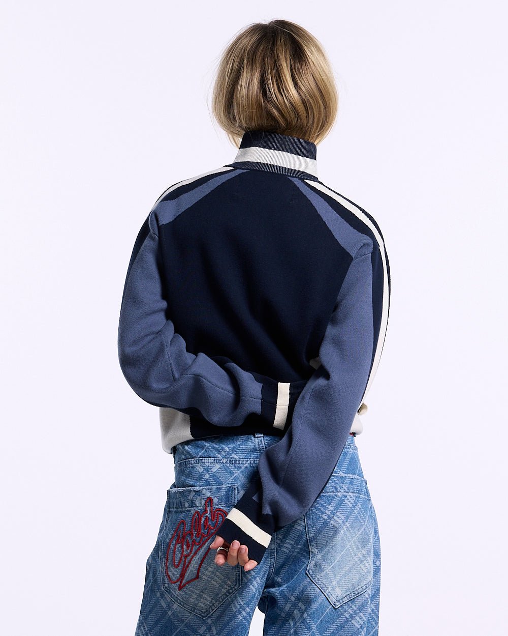 POLE KNIT NAVY - Cold Culture