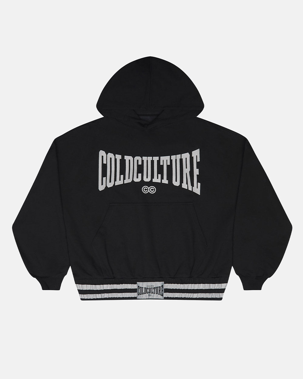 RAGE IN THE RING HOODIE BLACK - black graphic print hoodie, front view - Cold Culture #packshot