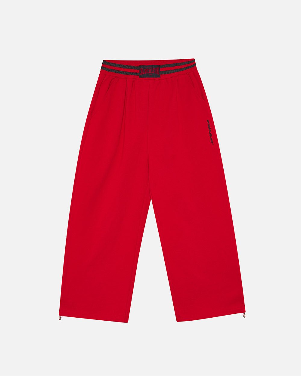 RAGE IN THE RING PANTS RED - red baggy sweatpants, front view - Cold Culture #packshot