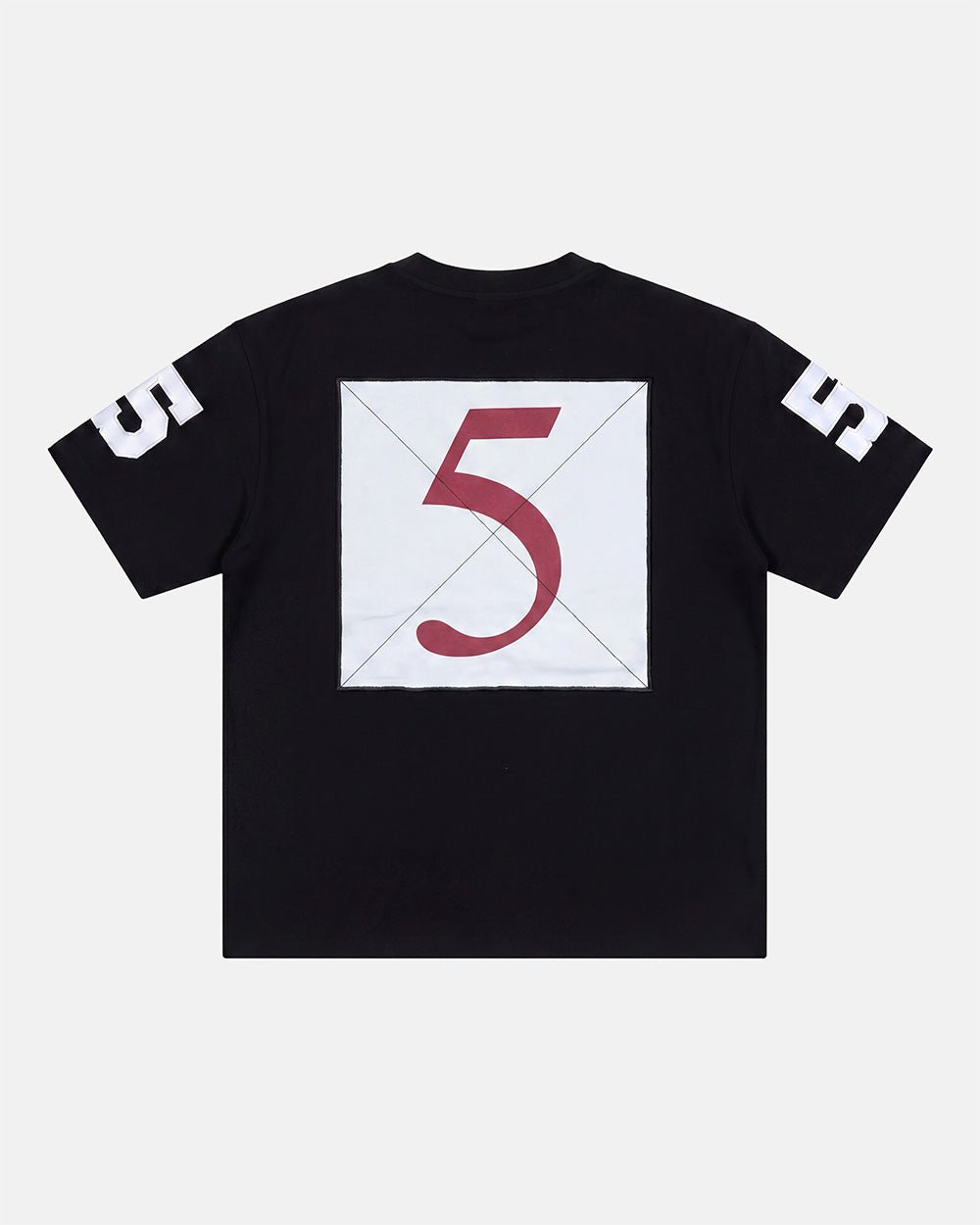 RIDING CLUB TEE BLACK - black polo rider print tee, back view - Cold Culture #packshot
