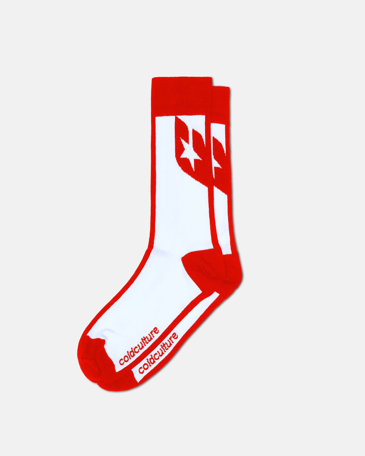 SILHOUETTE SOCKS VIVID RED/ WHITE - Cold Culture #packshot