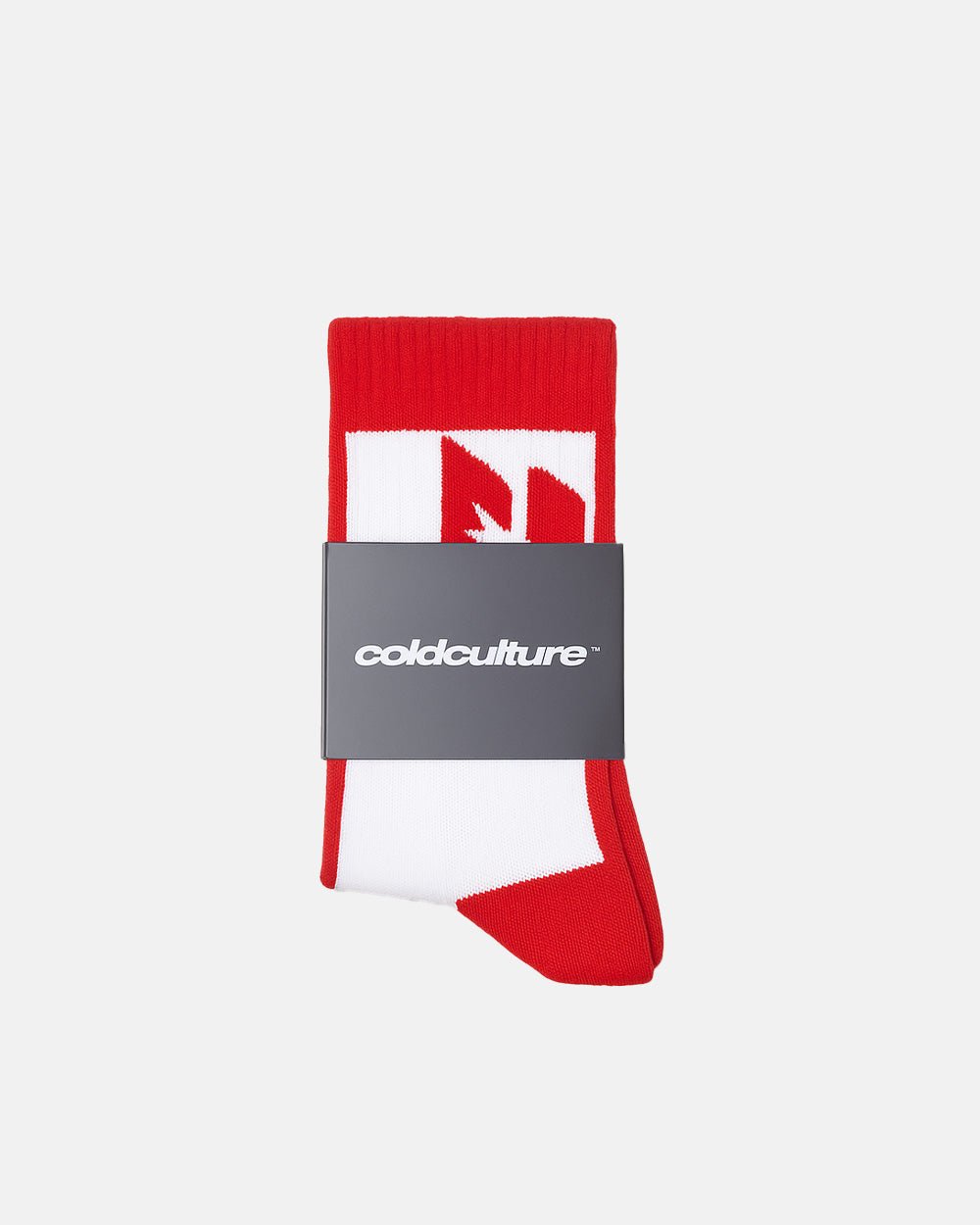 SILHOUETTE SOCKS VIVID RED/ WHITE - Cold Culture #packshot