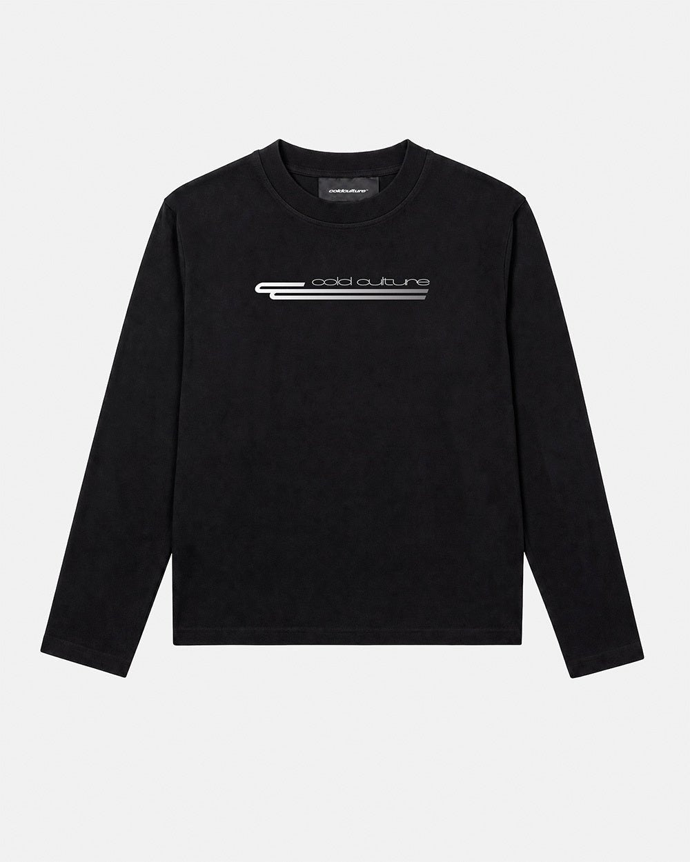 SKID CURVED LONGSLEEVE BLACK - Cold Culture #packshot
