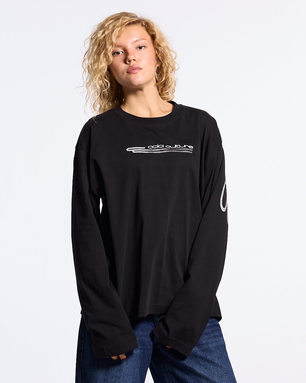 SKID CURVED LONGSLEEVE BLACK - Cold Culture #woman