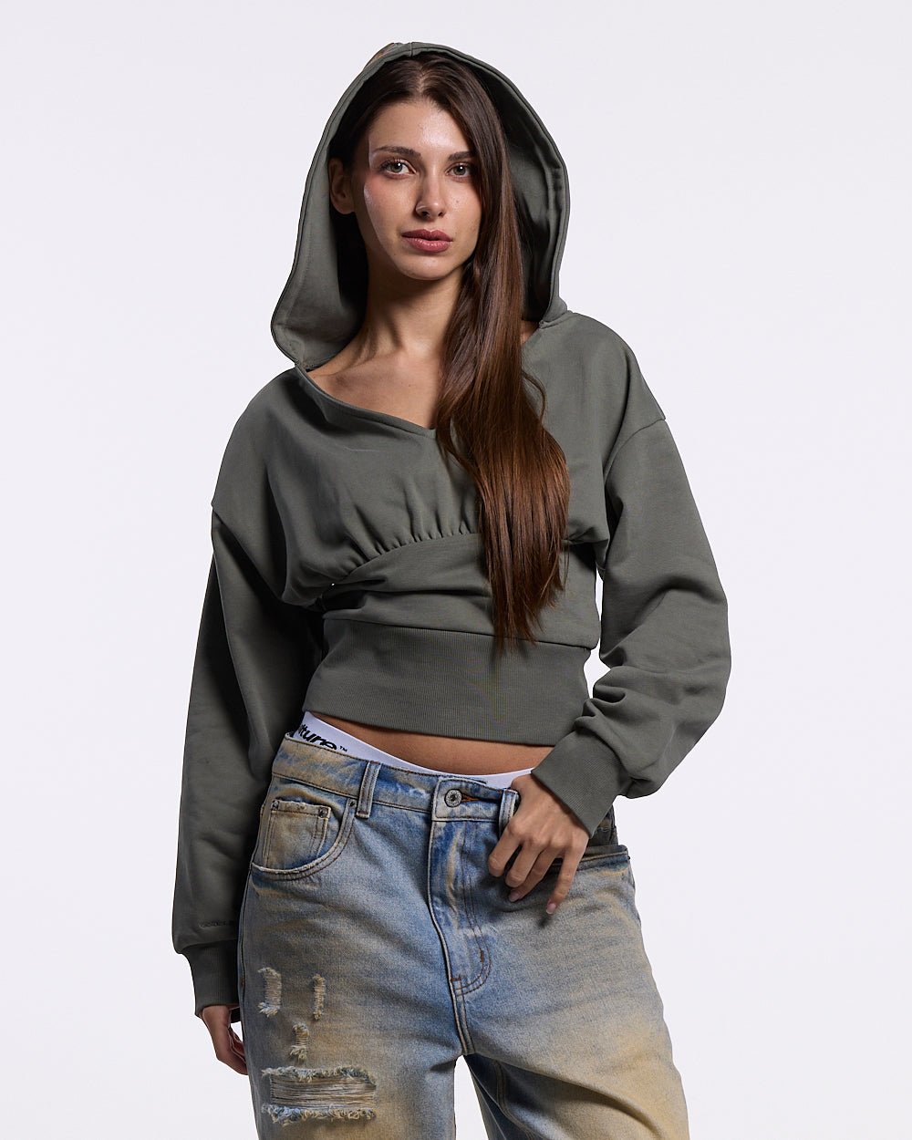 SLUGGER HOODIE MILITARY GREEN - Cold Culture #woman