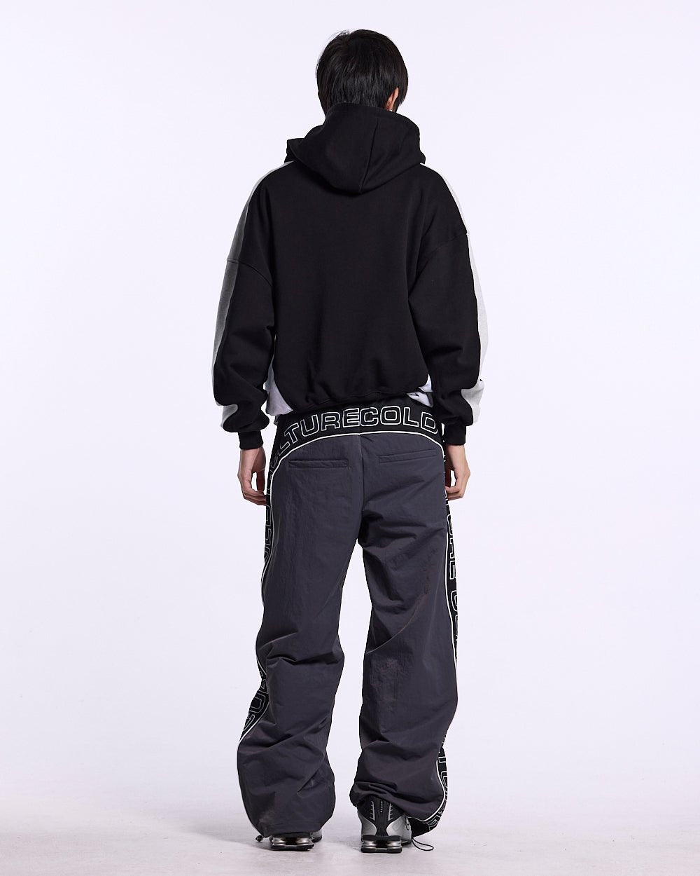 SPEED SPOKE HOODIE BLACK AND HEATHER GREY - Cold Culture