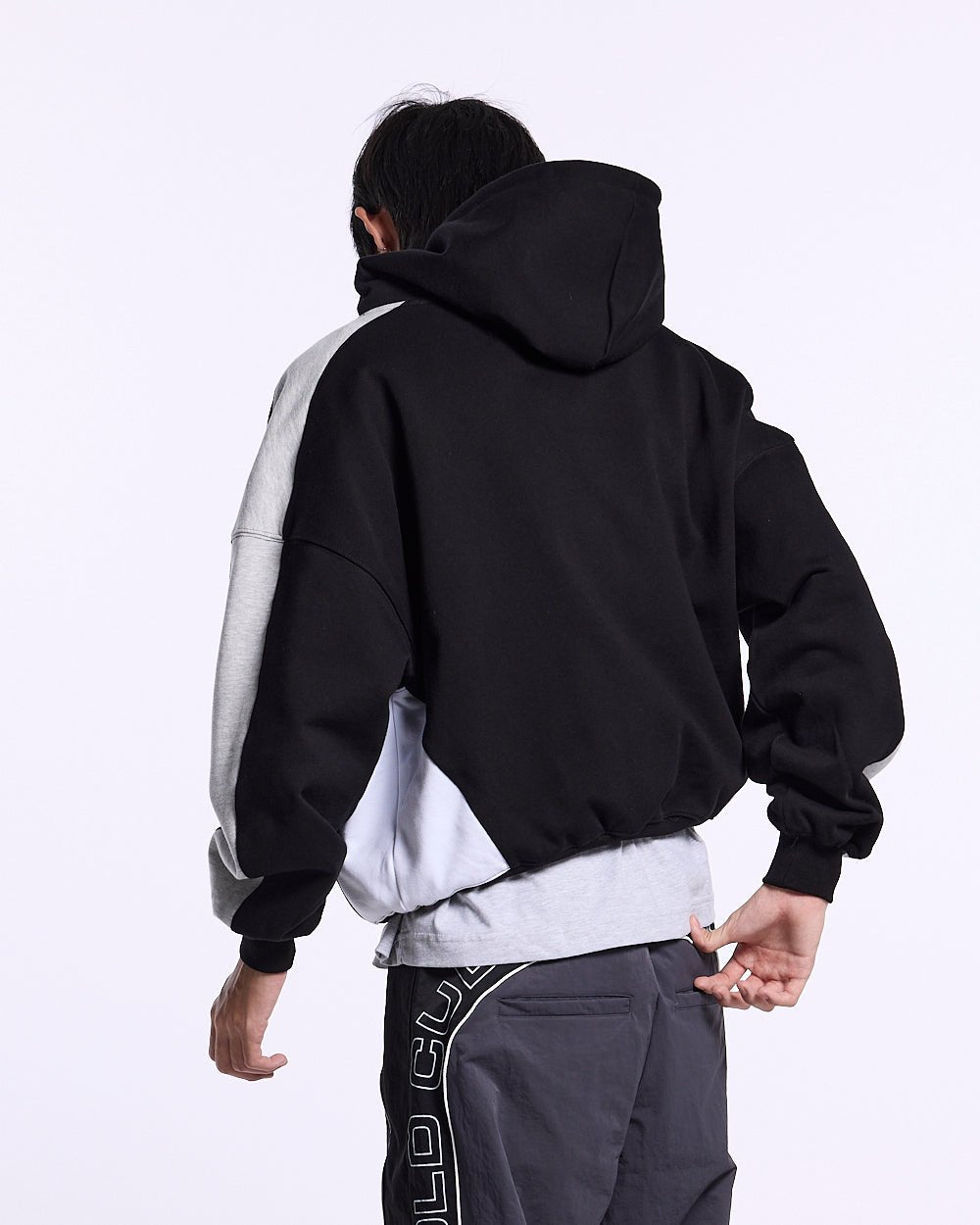 SPEED SPOKE HOODIE BLACK AND HEATHER GREY - Cold Culture