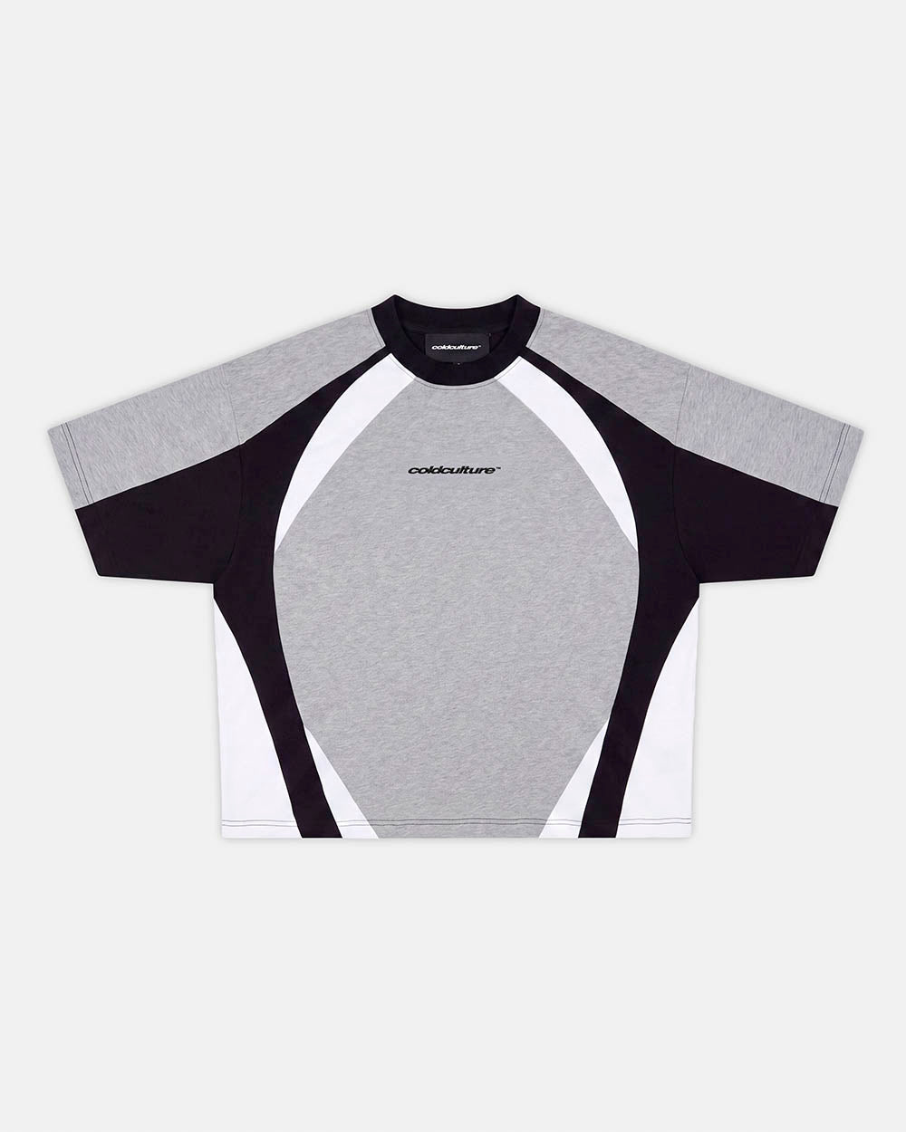 SPEED SPOKE TEE BLACK & HEATHER GREY - Cold Culture #packshot