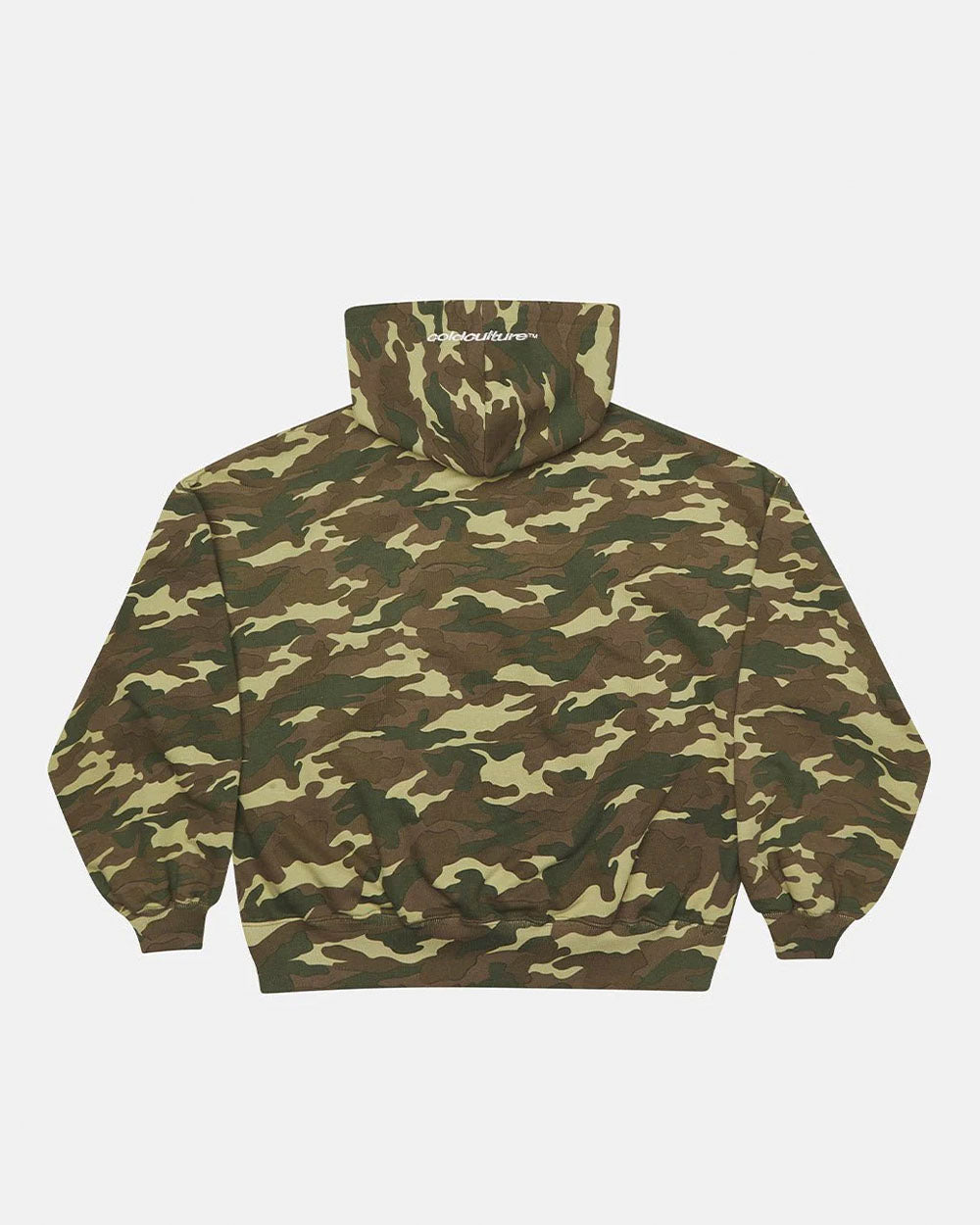 STARS HOODIE CAMO - camo hoodie with star print, back view - Cold Culture #packshot