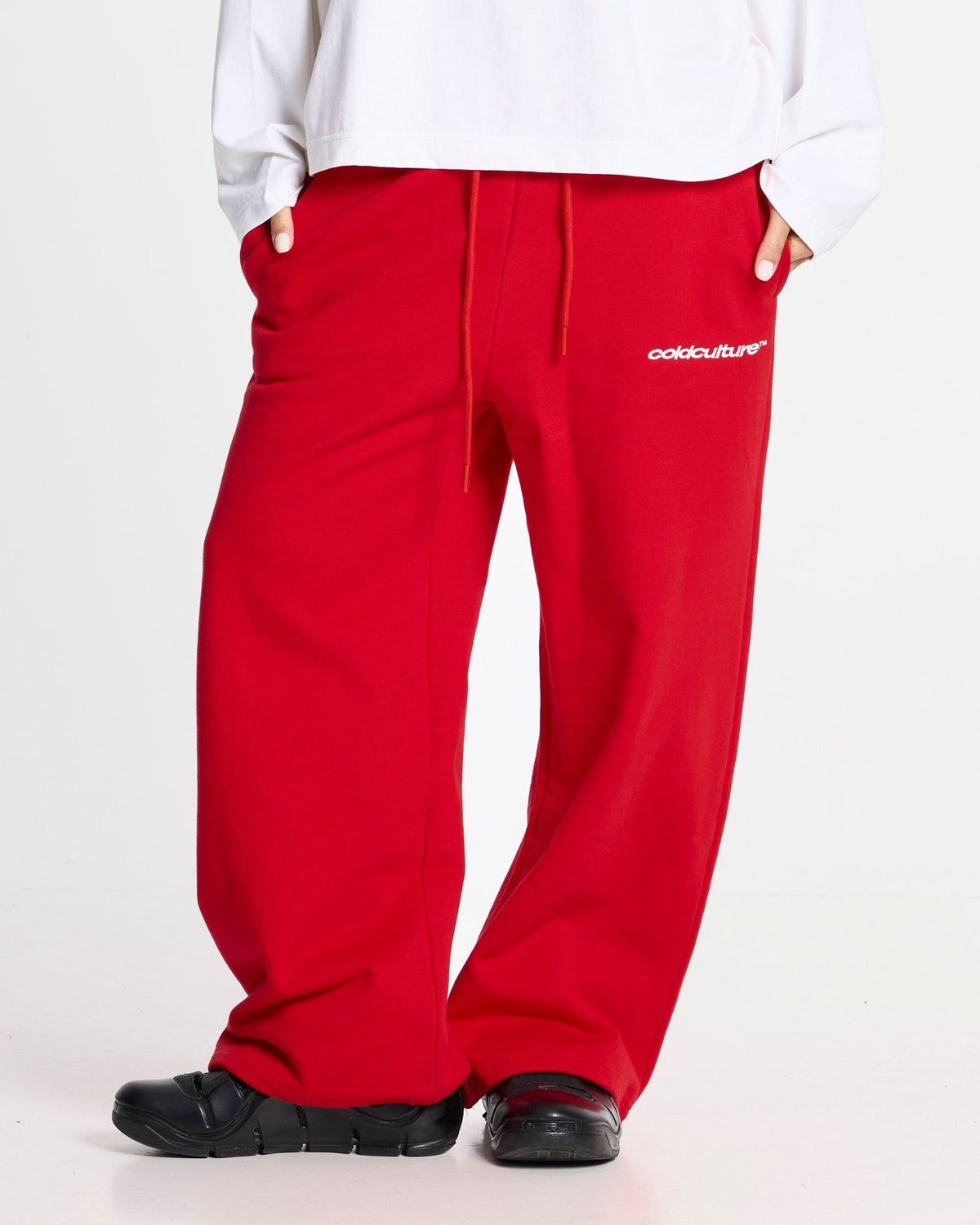 STARS SWEATPANTS RED - Cold Culture