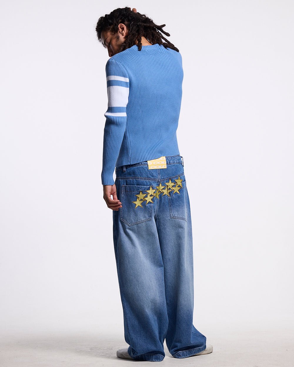 STARS V2 PANTS BLUE DENIM WASH - Cold Culture #man
