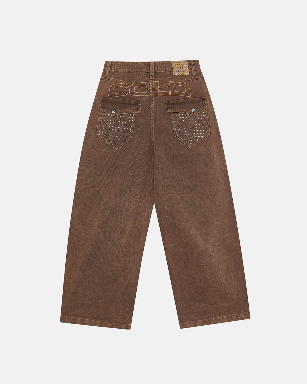 STUDS JEANS BROWN DENIM - COLD CULTURE #packshot