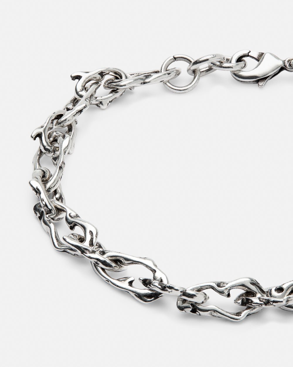 THORNS BRACELET - silver chain bracelet, detail close-up - Cold Culture