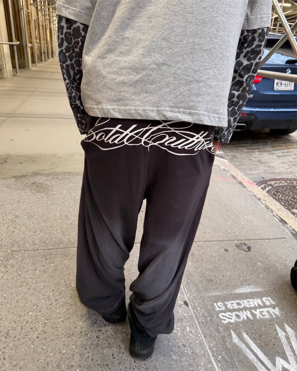 TROPICAL WAFFLE PANTS DARK GREY - Cold Culture