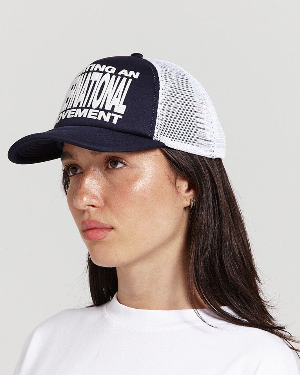 TYPE MODIFICATION TRUCKER CAP BLACKISH BLUE - Cold Culture #woman