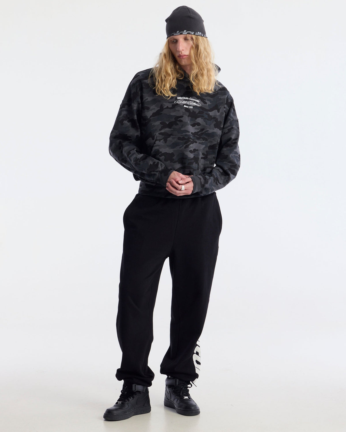 VERTICAL SWEATPANTS BLACK - Cold Culture