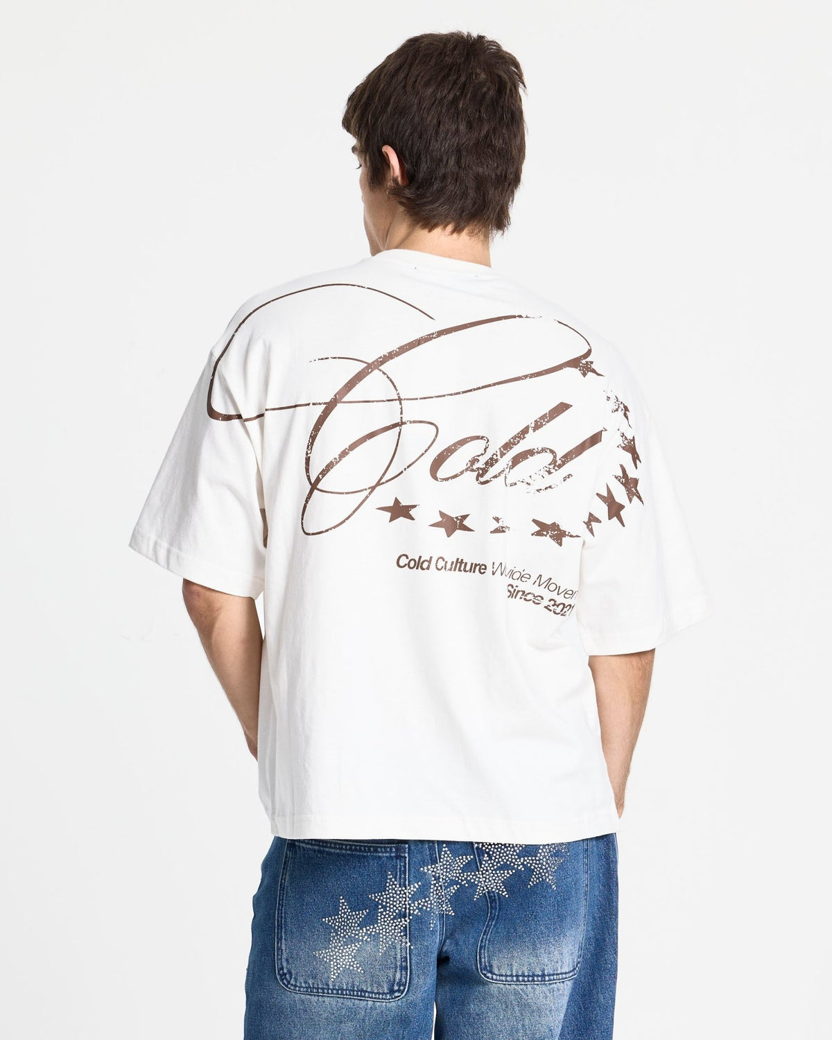 WORLDWIDE STARS TEE OFF WHITE - Cold Culture