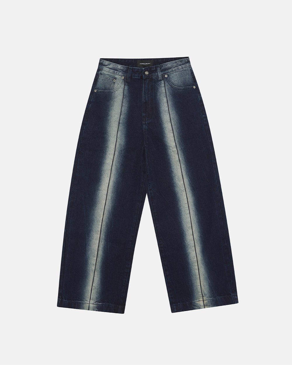 WORLDWIDE V2 PANTS DARK DENIM - dark denim baggy pants, front view - Cold Culture #packshot