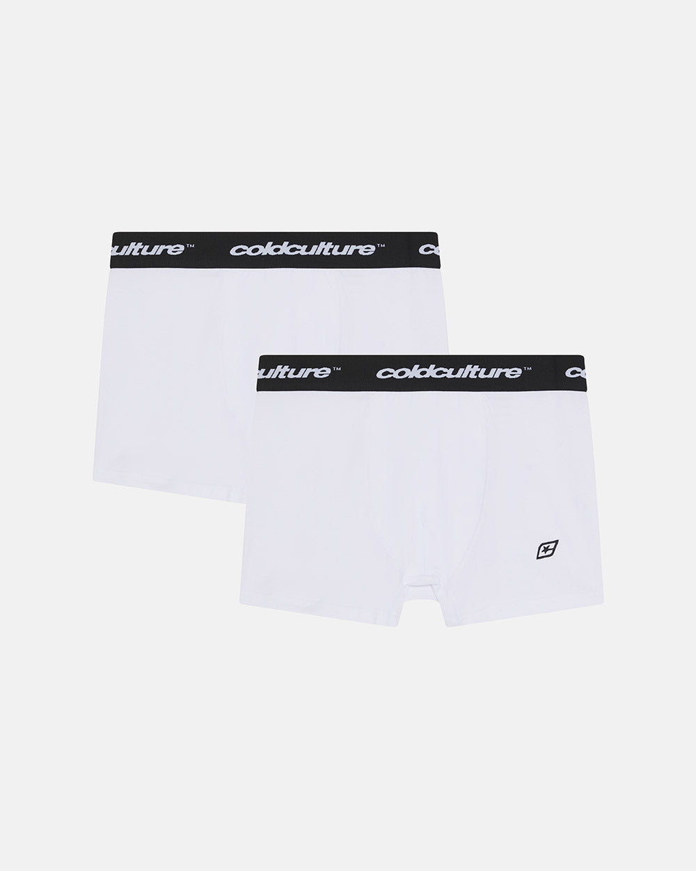 BASIC BOXERS PACK WHITE - white boxers pack, flat lay with matching pieces - Cold Culture #packshot