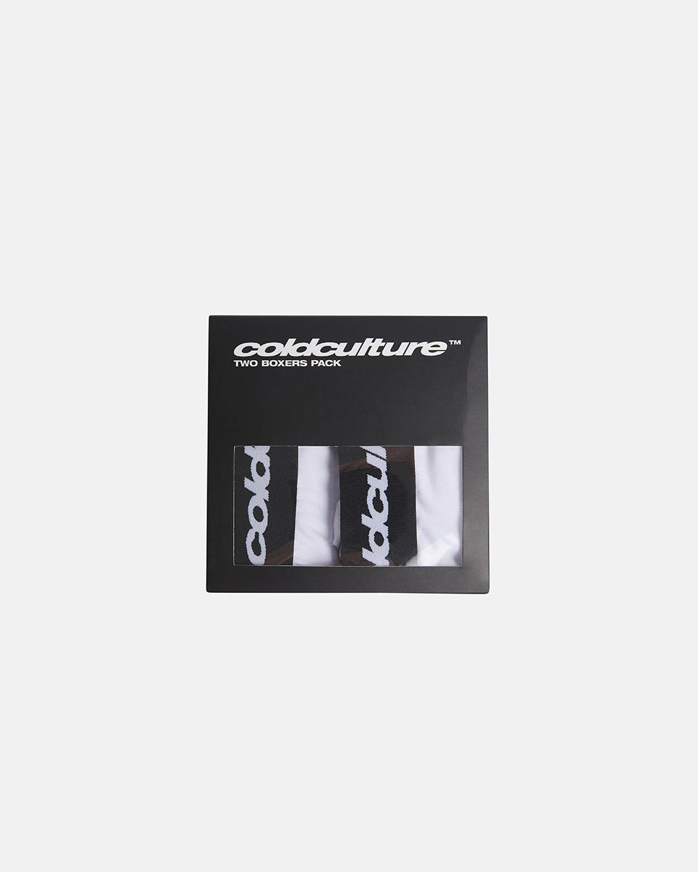 BASIC BOXERS PACK WHITE - white boxers pack, flat lay - Cold Culture #packshot