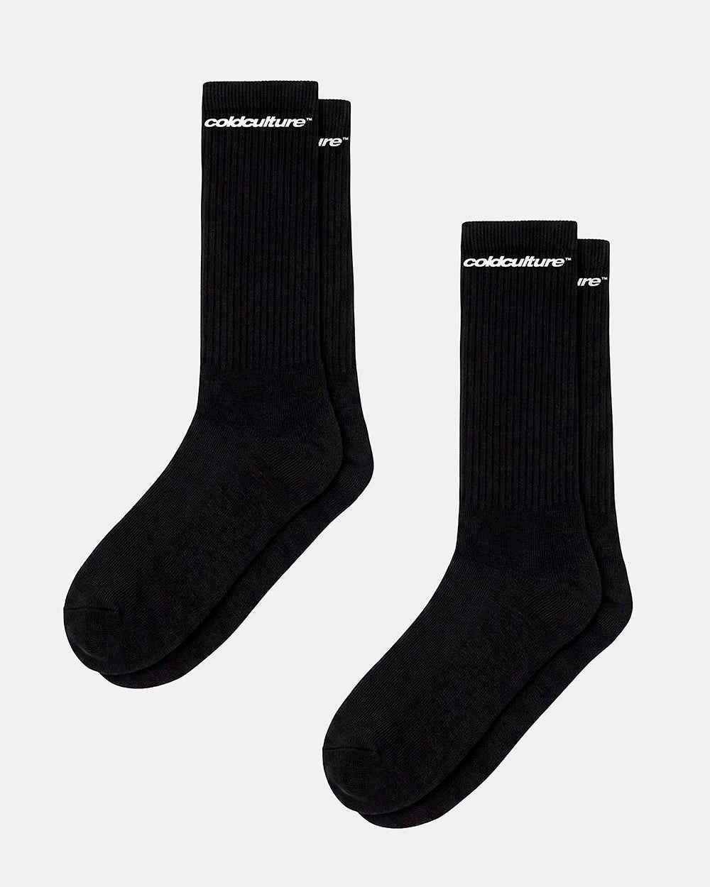 2 PACK BASIC SOCKS BLACK - Cold Culture #packshot