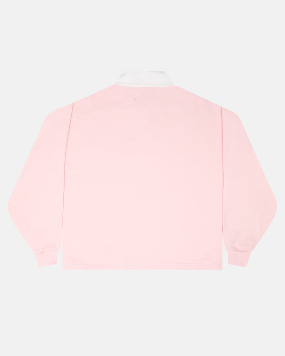 LO LIFE POLO PINK - pink longsleeve polo shirt, back view - Cold Culture #packshot