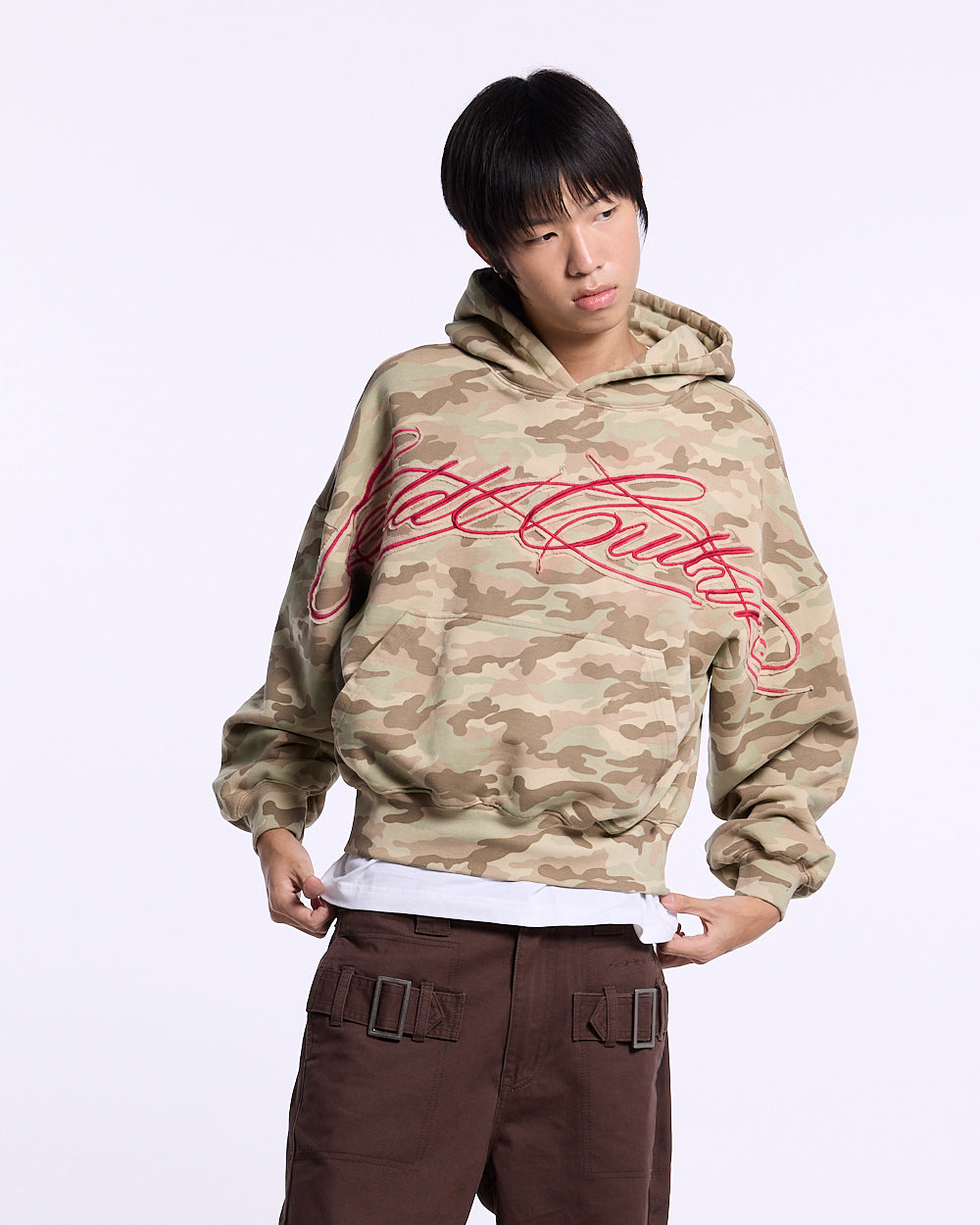 CROSSED DISTRESS HOODIE CAMO - Cold Culture #man