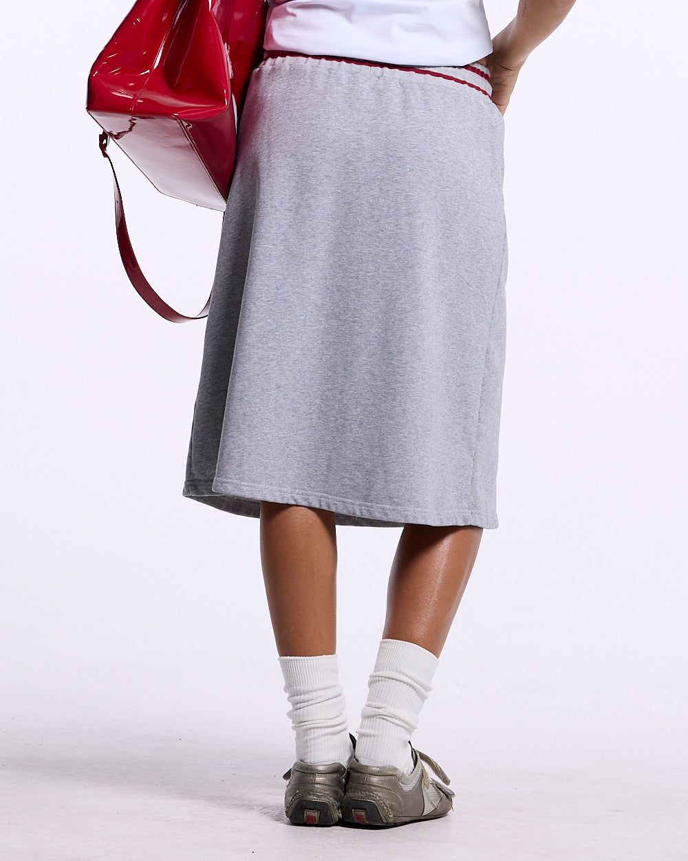 SWING SKIRT HEATHER GREY